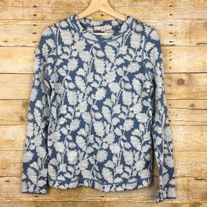 🌻 LOFT Floral Long Sleeve Sweater Sz Medium